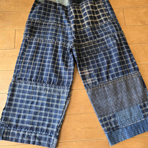 襤褸 BORO ガウン リメイク 一点物 古布 古着 襤褸 BORO ガウン リメイク 一点物 古布 古着