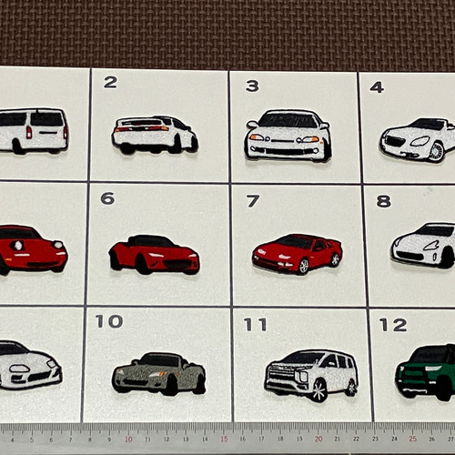 選べる車刺繍ワッペン4点セット【アイロン接着タイプ】第4弾