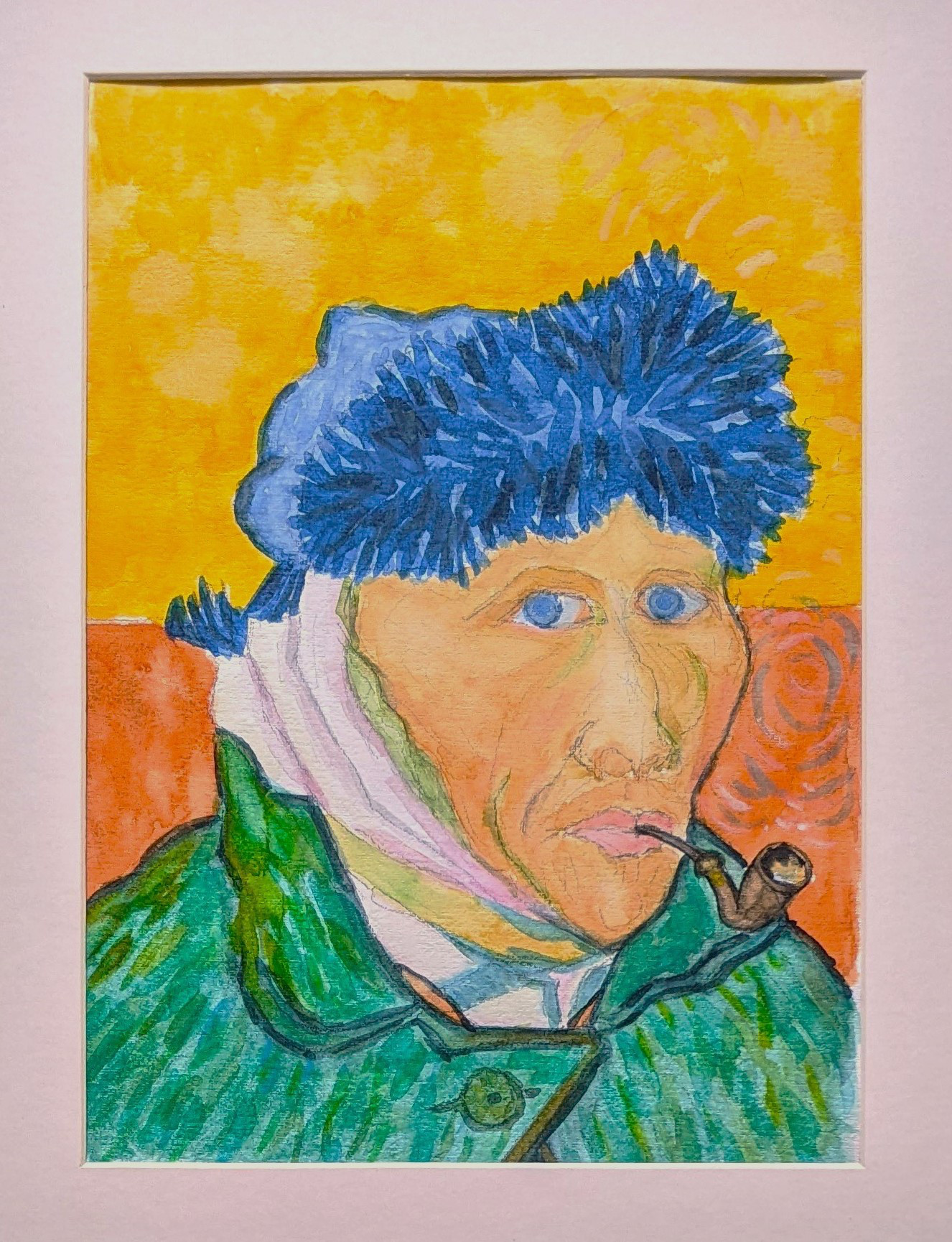 ゴッホの模写を水彩絵の具でしました。 | くつろぎ