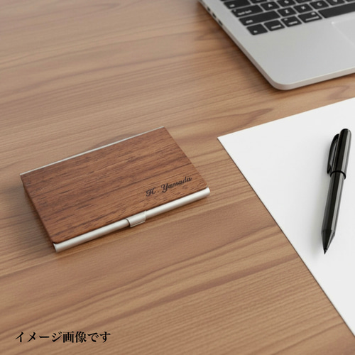 木製名刺入れ☆名入れ＆ロゴ刻印OK】オーダーメイドのカードケース