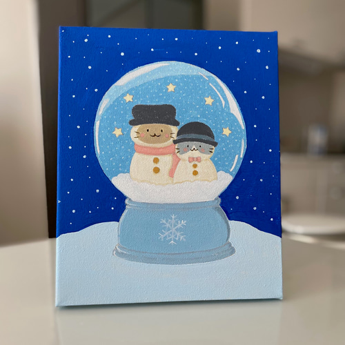 キャンバスアート『スノードーム』 イラスト チョコごろね＿カト 通販