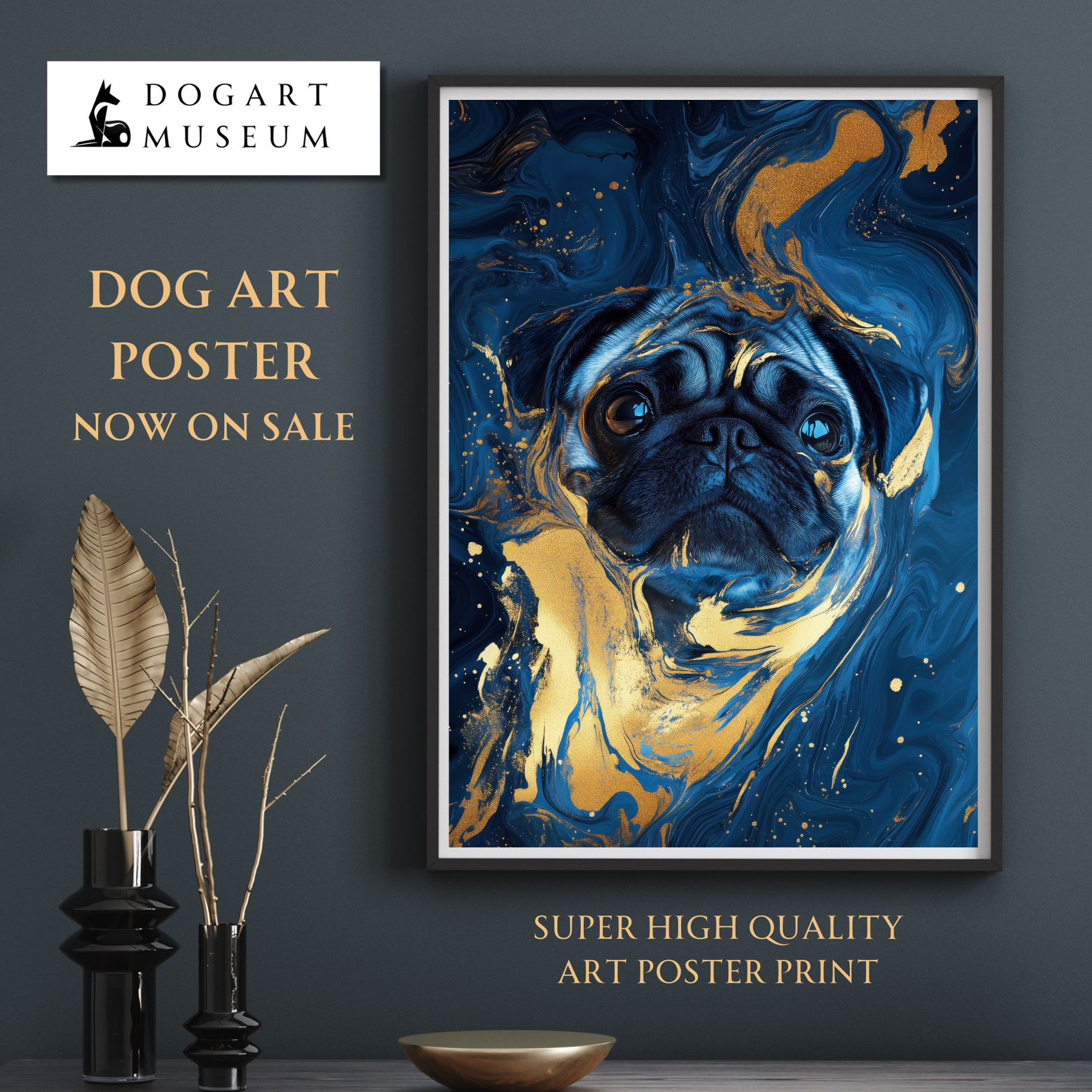 りんね様専用です。パグ 色鉛筆画 犬の絵 見渡せる