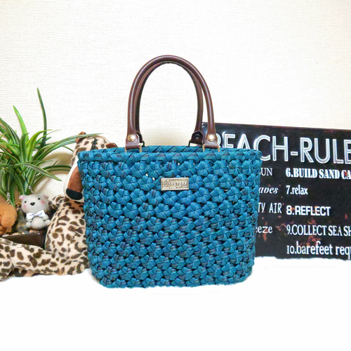 オーダー専用 クラフトバンド花結び かごバッグ Let's make a basket bag of flower knot with a craft band