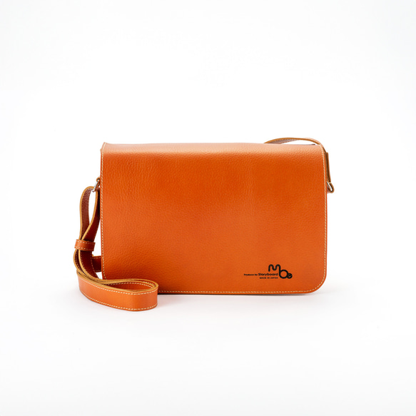 美品　フェリーラ　ハンドバッグ　オレンジ　ポーチ付き　A4収納　レザー　s51 ミニショルダーバッグ ポーチ 姫路レザー A5サイズ 通勤 旅行