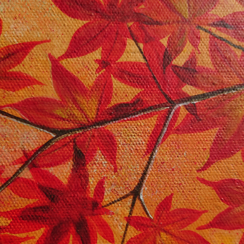 紅葉」横長キャンバス 絵画 atelier-kaza碧 通販 18338565｜Creema