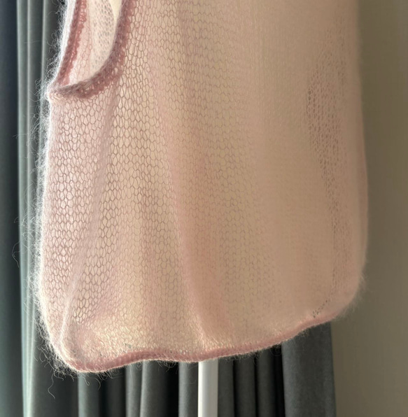 手編みベスト (ピンク) 9枚目の画像