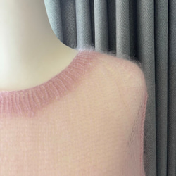 手編みベスト (ピンク) 3枚目の画像