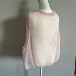 手編みベスト (ピンク) 8枚目の画像