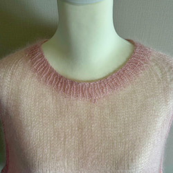 手編みベスト (ピンク) 5枚目の画像