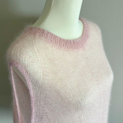 手編みベスト (ピンク) 4枚目の画像