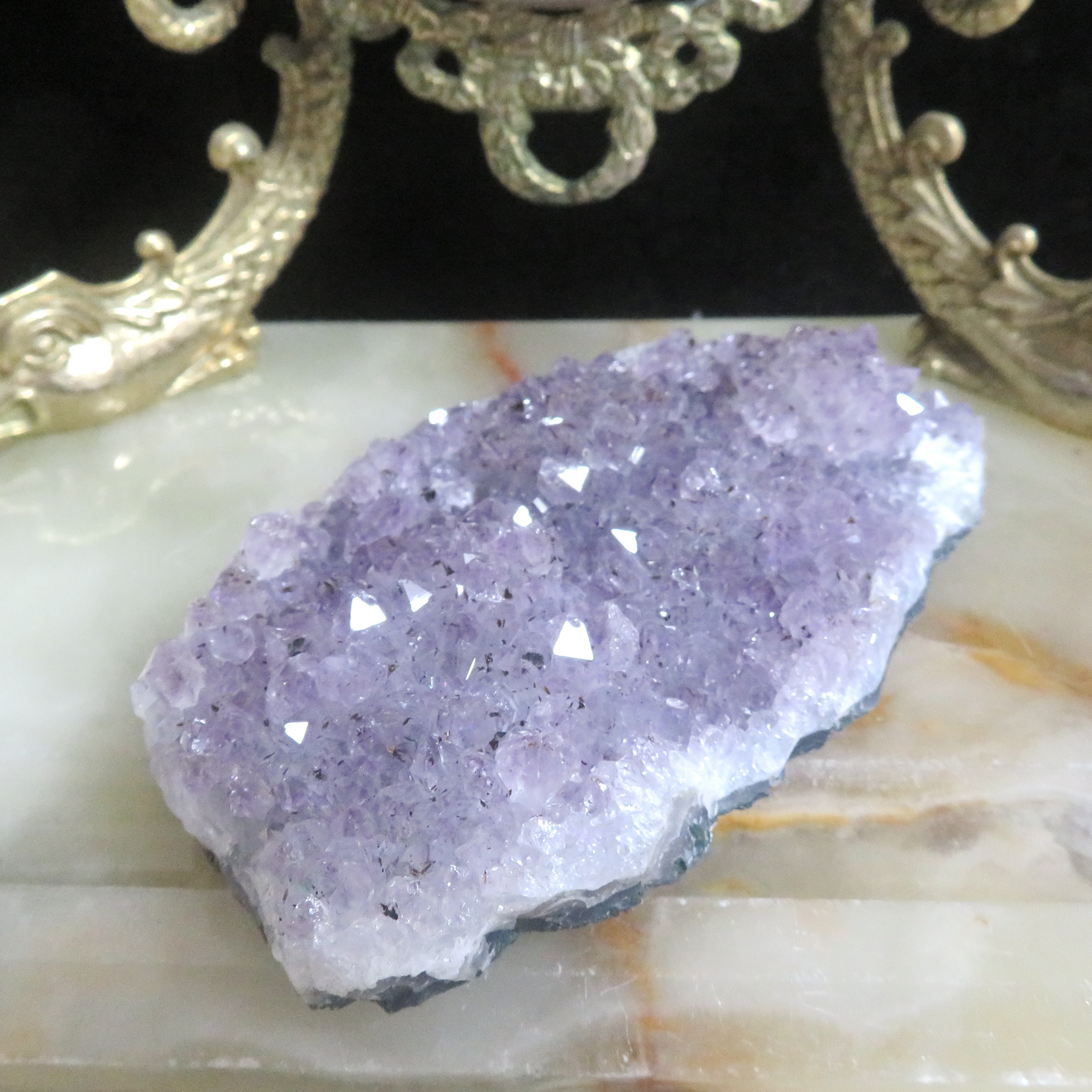 【美しい鉱物標本】アメジストクラスター／158グラム