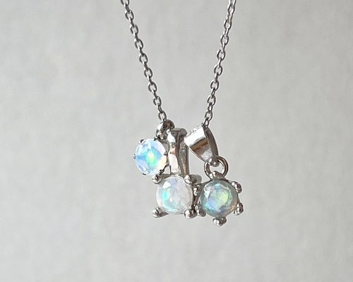 ete】K10 ネックレス ブレスレット 2本セット オパール イエローゴルド