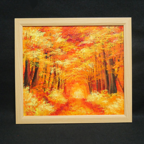 油絵 油彩 油彩画 絵画【秋のトンネル】 絵画 HR 通販 油絵 油彩 油彩画 絵画【秋のトンネル】 絵画 HR 通販