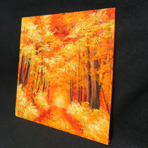 油絵 油彩 油彩画 絵画【秋のトンネル】 絵画 HR 通販 18339252