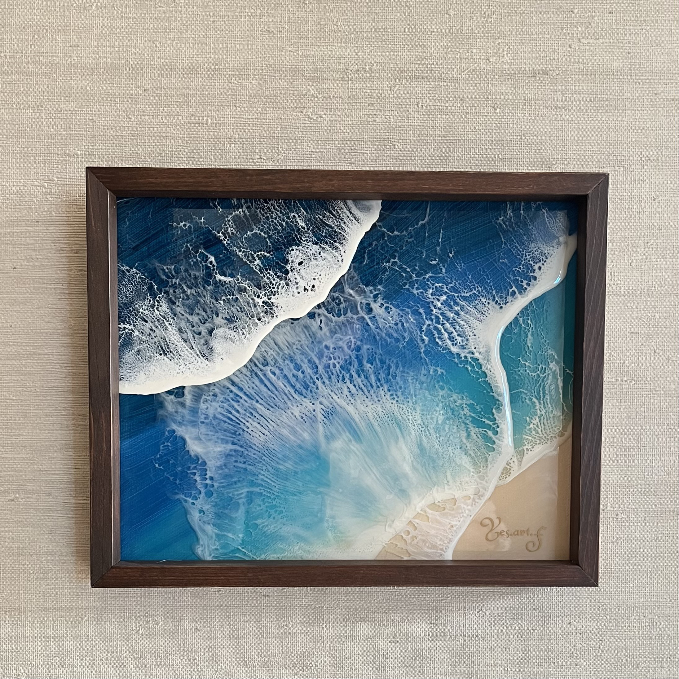 【花鳥風月】額装エポキシレジンアート