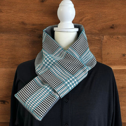 イタリア製/チェック柄◆コンパクトマフラー 3枚目の画像