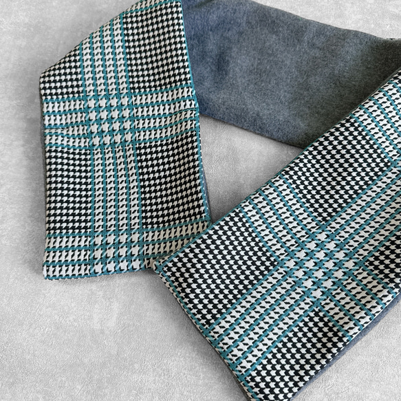 イタリア製/チェック柄◆コンパクトマフラー 6枚目の画像