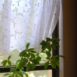 カフェカーテン✿❛りのまま様❜レース✩.*˚ハンドメイド✿.*・‎ෆ˚* セリーナ カフェカーテン J-92829 グレー ｜ジャストカーテン