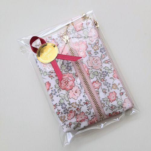 リバティプリントの自立するペンケース【S】☆ラミネートファスナー