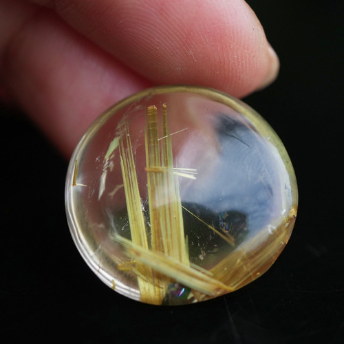 金針水晶☆タイタンルチルインクォーツ☆ s1346 天然石 Funky garuda