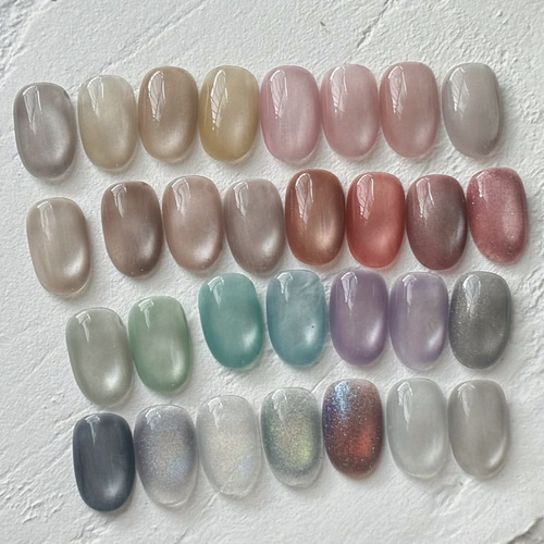 30カラーから選べます！シンプルマグネットネイルチップ ネイルチップ