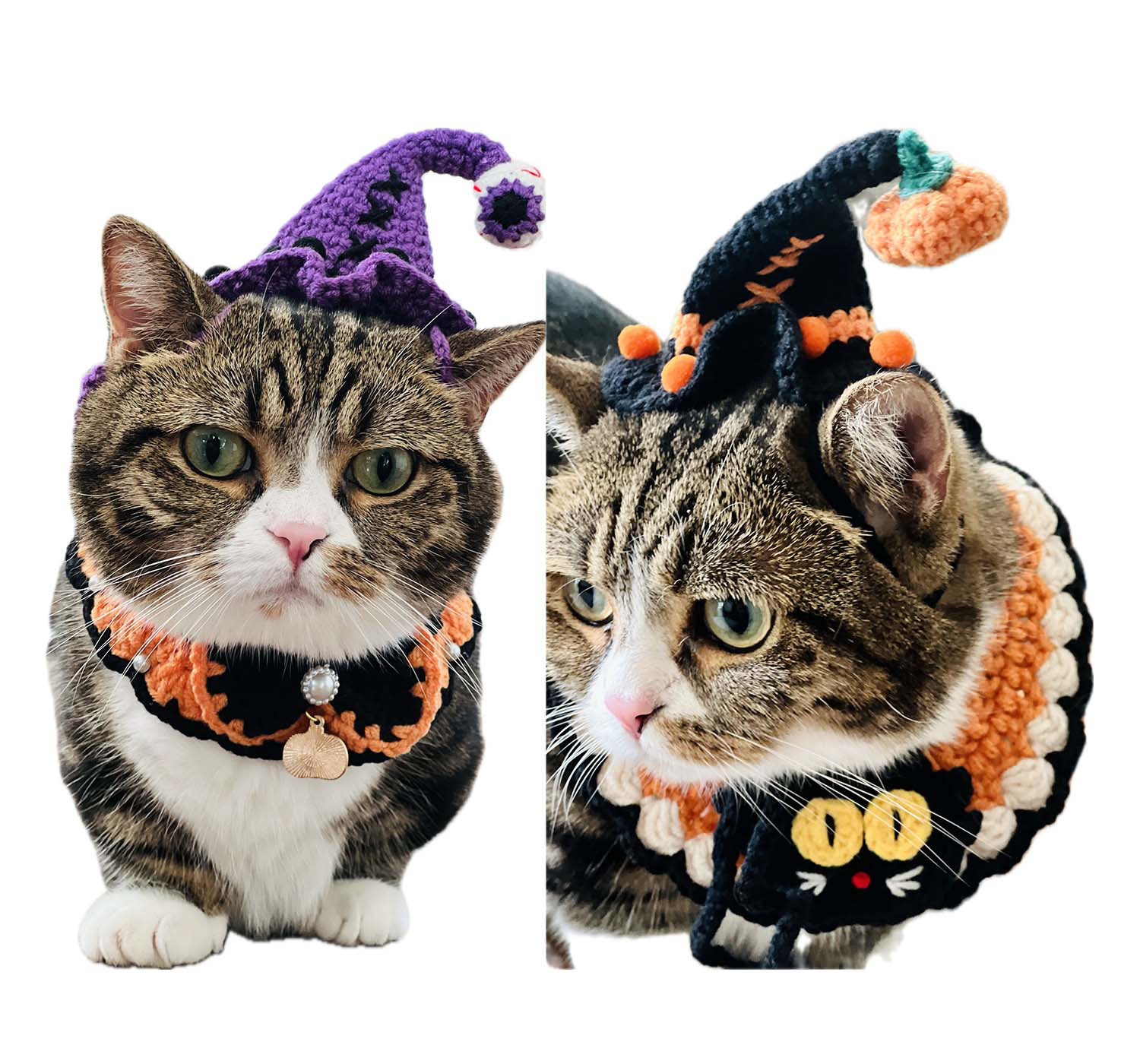 襟つき首輪、ハロウィン限定、スイートロリータ(シルバー)わんちゃん猫ちゃん用