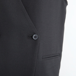 【洗える】エアリーな着こなし バックスリット デザイン ジレ　ブラック　0659BK 17枚目の画像