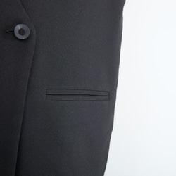 【洗える】エアリーな着こなし バックスリット デザイン ジレ　ブラック　0659BK 16枚目の画像