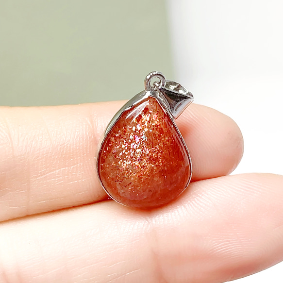 サンストーン ペンダントトップ ネックレス 日長石 天然石 【超美品 
