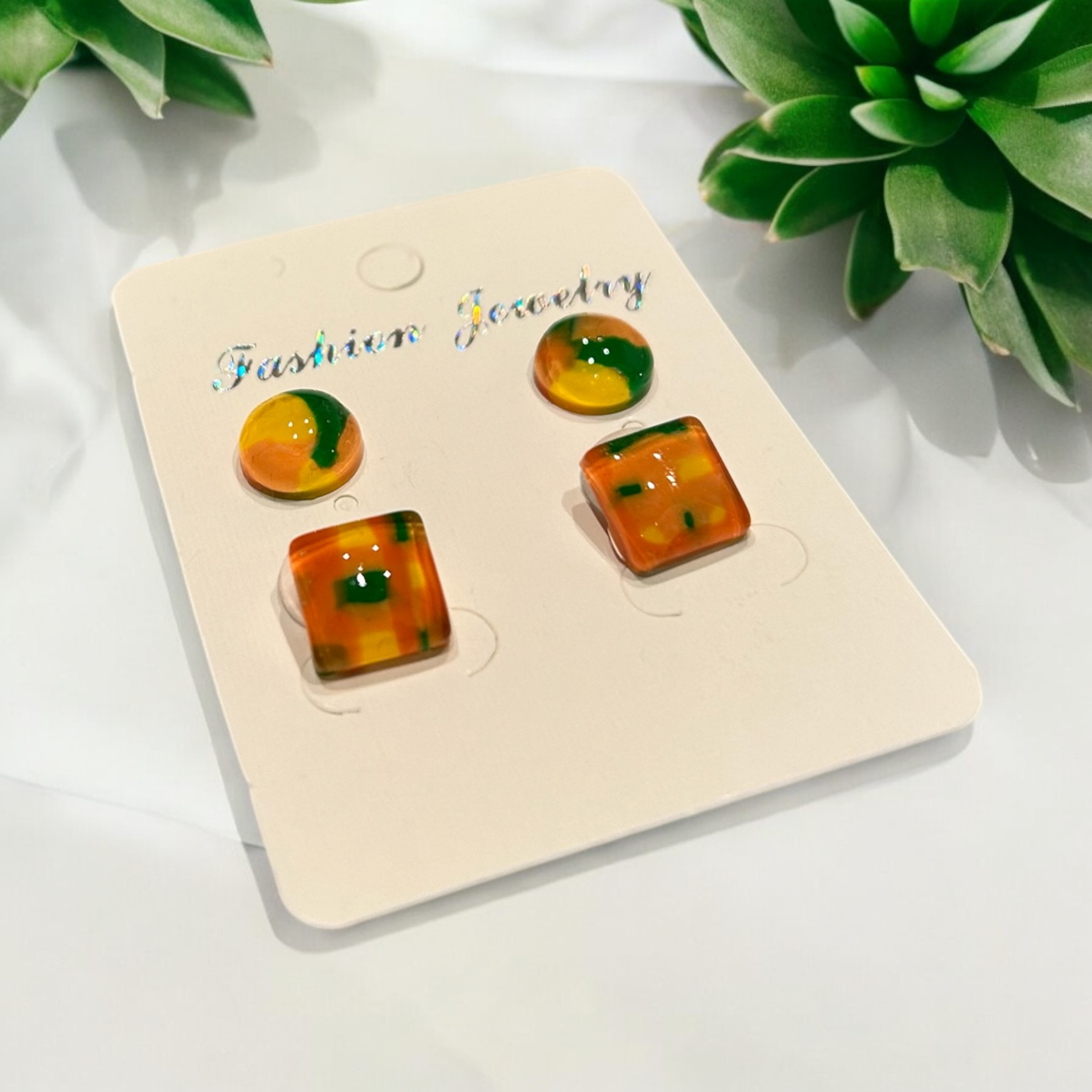 昭和レトロな組み合わせピアス4個セット ピアス（スタッド・一粒