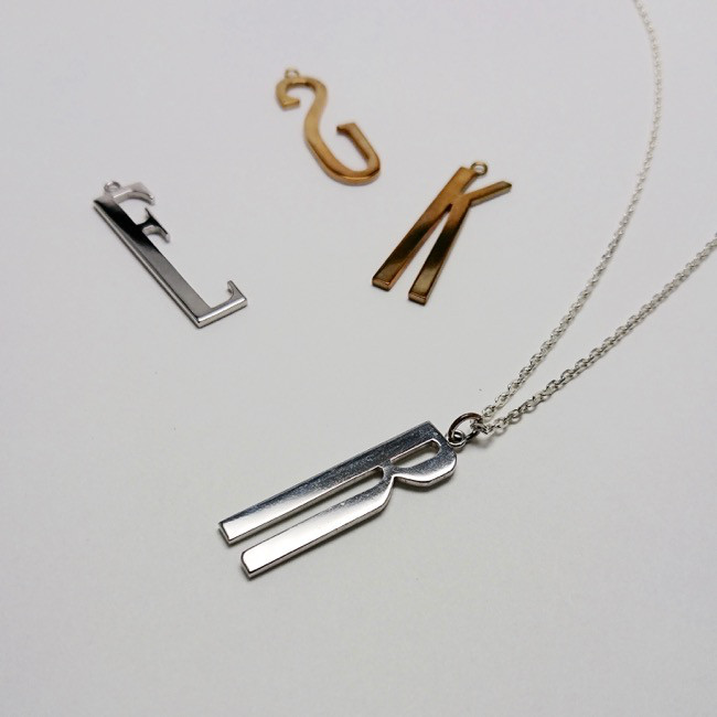 【G2MIX】Silver925 イニシャルネックレス