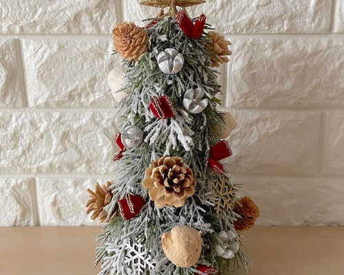 訳あり商品〜北欧風ミニクリスマスツリー【FD054】 アートフラワー