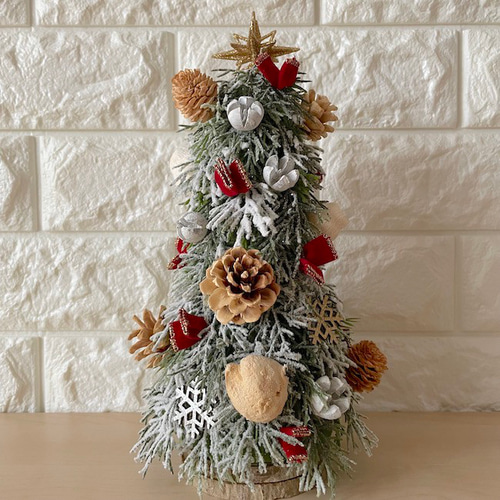 訳あり商品〜北欧風ミニクリスマスツリー【FD054】 アートフラワー
