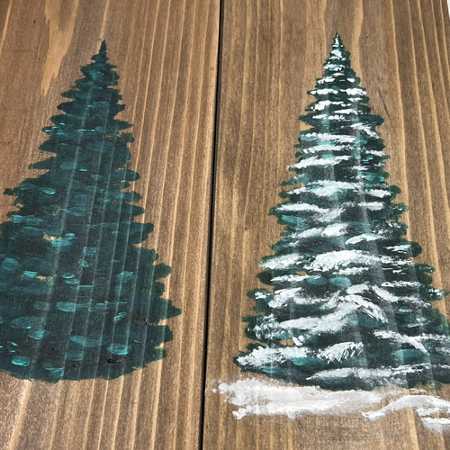 受注制作＊クリスマス＊ 冬のインテリアフック【 もみの木・雪