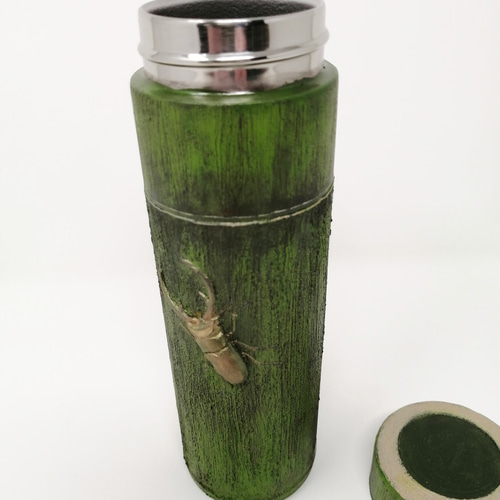 竹塗 ステンレスボトル エラフスホソアカクワガタ Bamboo lacquer