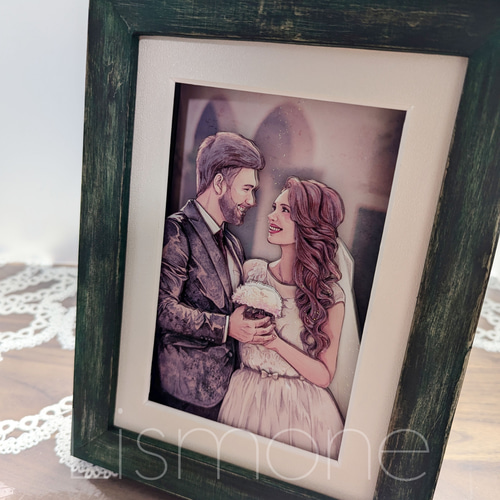 オーダーメイド】一点ものシャドーボックスアート（ウェディング