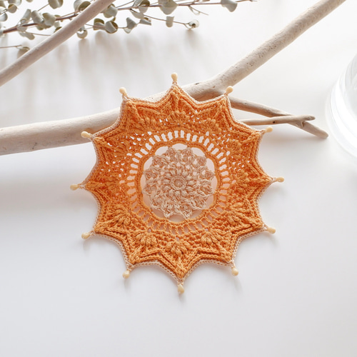 みーた おまとめ買い 真鍮 花リム 丸 コースター 4点 ドイツ