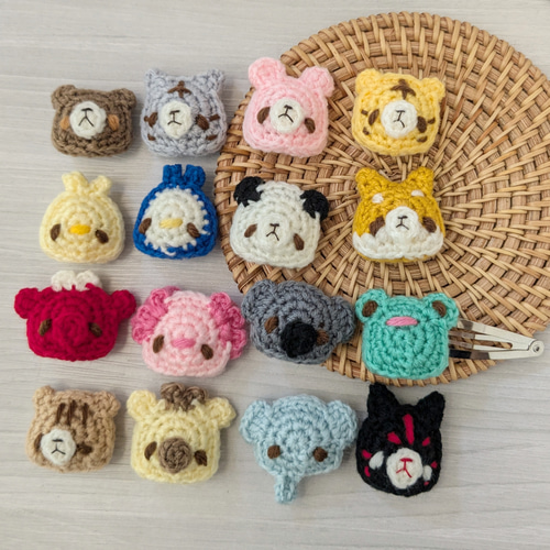 ヘアゴム　あみぐるみ あみぐるみ動物ヘアゴム【2021年7月販売作品】 | 編み物・かぎ針