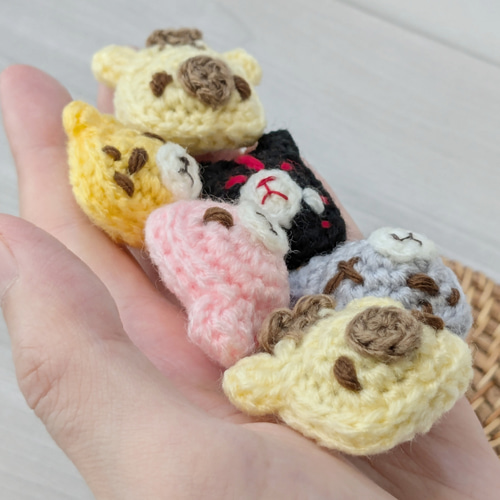 受注生産】ぷっくり あみぐるみ パンダ ヘアゴム【2個セット