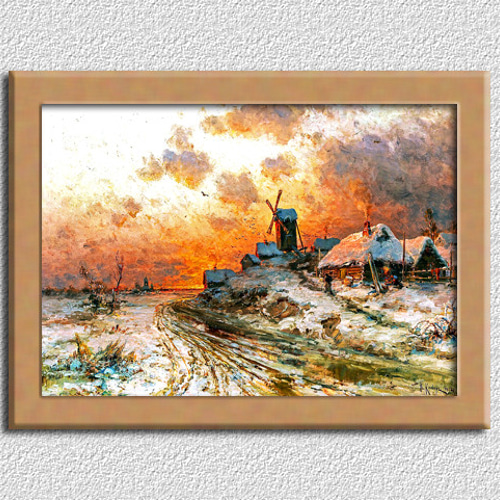 冬の風景画 ロシアのアート 絵画 ARTE 通販｜Creema(クリーマ) 18340680