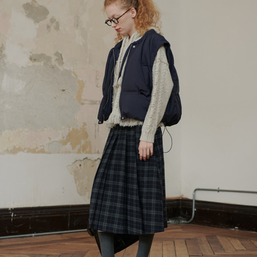 ◇ 新作【トラッド ウール チェック柄 】ネイビー カレッジ スタイル