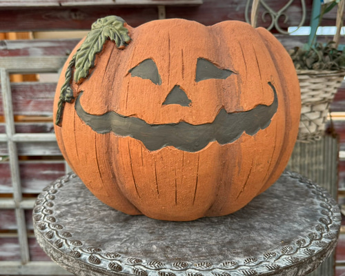ご購入済み　リメイク鉢　ハロウィン　コウモリ鉢　 黒猫とジャック.オ.ランタン ご購入済みリメイク鉢ハロウィンコウモリ鉢 黒猫とジャック.オ