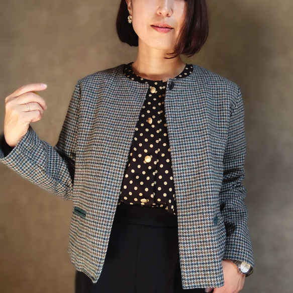 チェック ジャケット L ブルーグレー系 / アウター2024 ノー