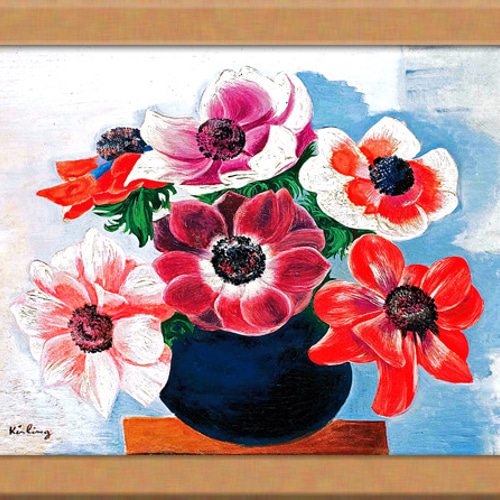 絵画】ボタニカルアート「アネモネ」原画