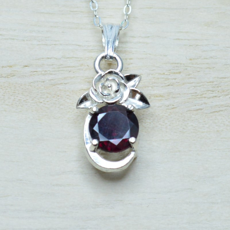 フラワーベゼルバラ 02PF17-01 ガーネット 6mm