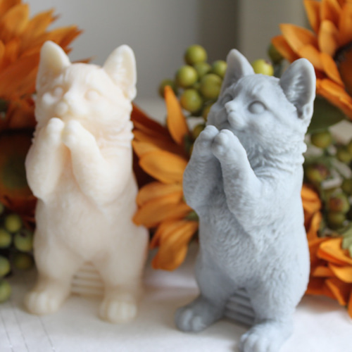 猫のクリスタル キャンドル ホルダー Amazon.co.jp: 猫の温まる足キャンドルホルダー かわいい