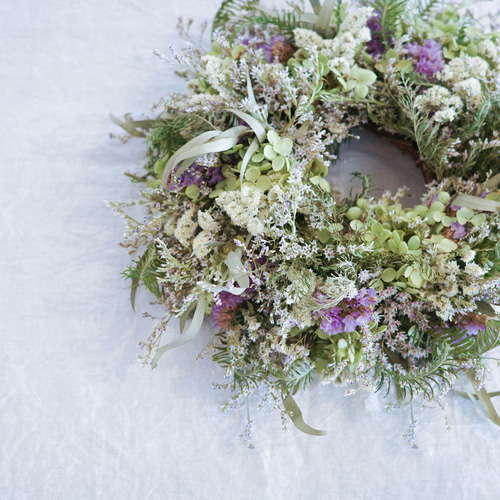 フラワーリース約30cm ボタニカル風