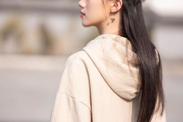 沙洗苧麻羊毛秋冬保暖派克大衣#Asairo 第10張的照片