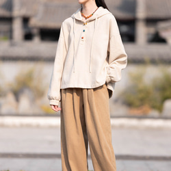 沙洗苧麻羊毛秋冬保暖派克大衣#Asairo 第13張的照片