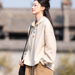 沙洗苧麻羊毛秋冬保暖派克大衣#Asairo 第7張的照片